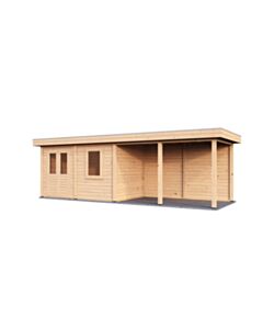 Gartenhaus mit Vordach Hagen 388x250cm + 400cm