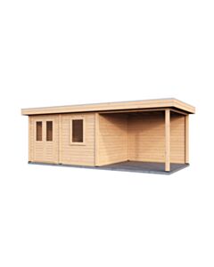 Gartenhaus mit Vordach Hamm 388x300cm + 300cm