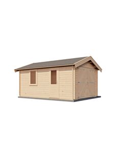 Blockhaus Hamminkeln mit Garagentor 350x500cm