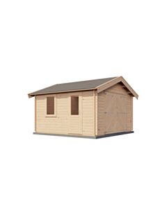 Blockhaus Ingolstadt mit Garagentor 400x400cm