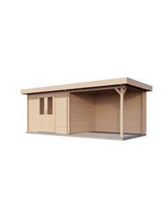 Blockhaus Baden-Baden mit Vordach 300x250cm + 300cm