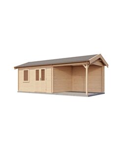 Blockhaus Gotha mit Vordach 400x300cm + 300cm